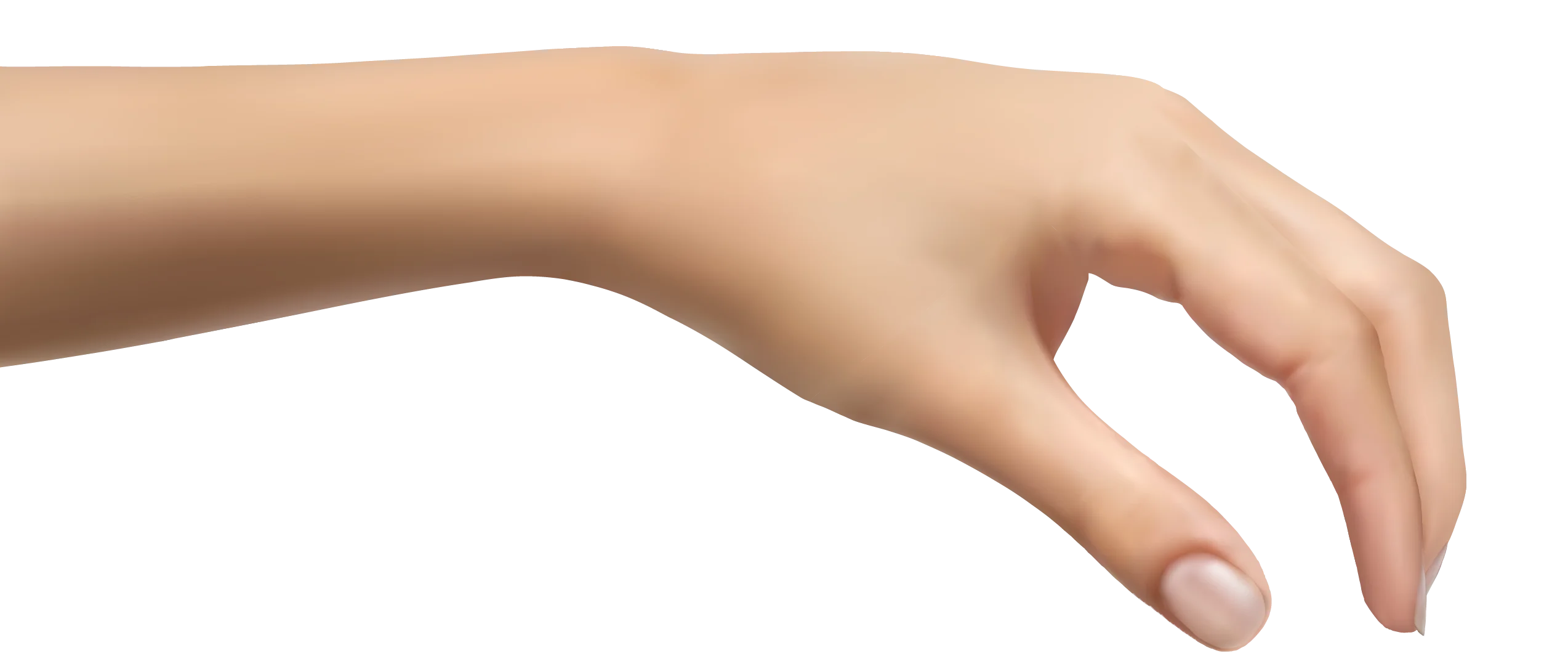 Neutral Skin Tone Hand Gesture Realistic Hand Clipart PNG Design Element