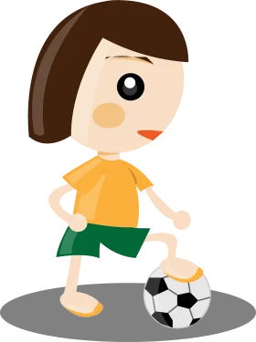 Playful Young Soccer Player Cartoon Clipart Illustration for Kids