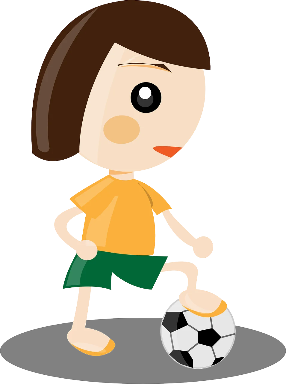 Playful Young Soccer Player Cartoon Clipart Illustration for Kids