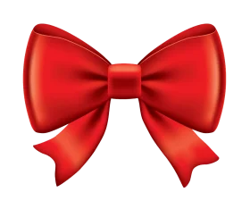 Classic Red Satin Bow Clipart - Elegant Decorative Ribbon Graphic Design Element