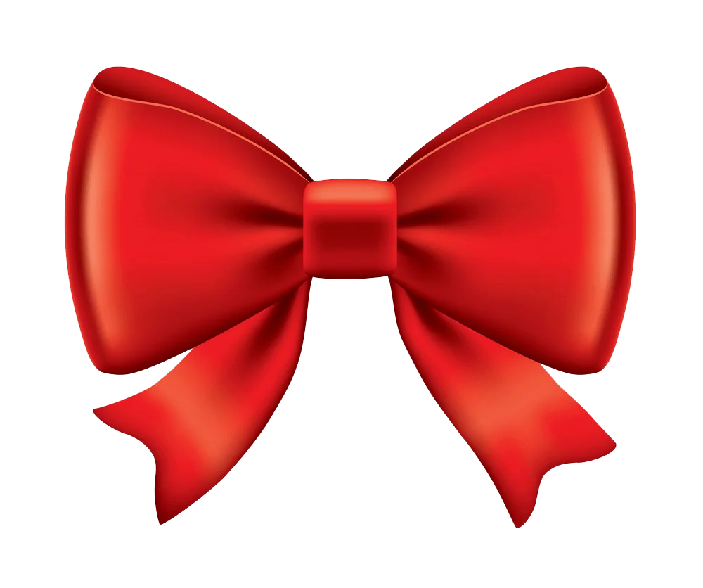 Classic Red Satin Bow Clipart - Elegant Decorative Ribbon Graphic Design Element