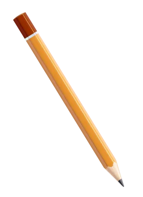 Classic Yellow Graphite Drawing Tool Realistic Pencil Clipart Illustration