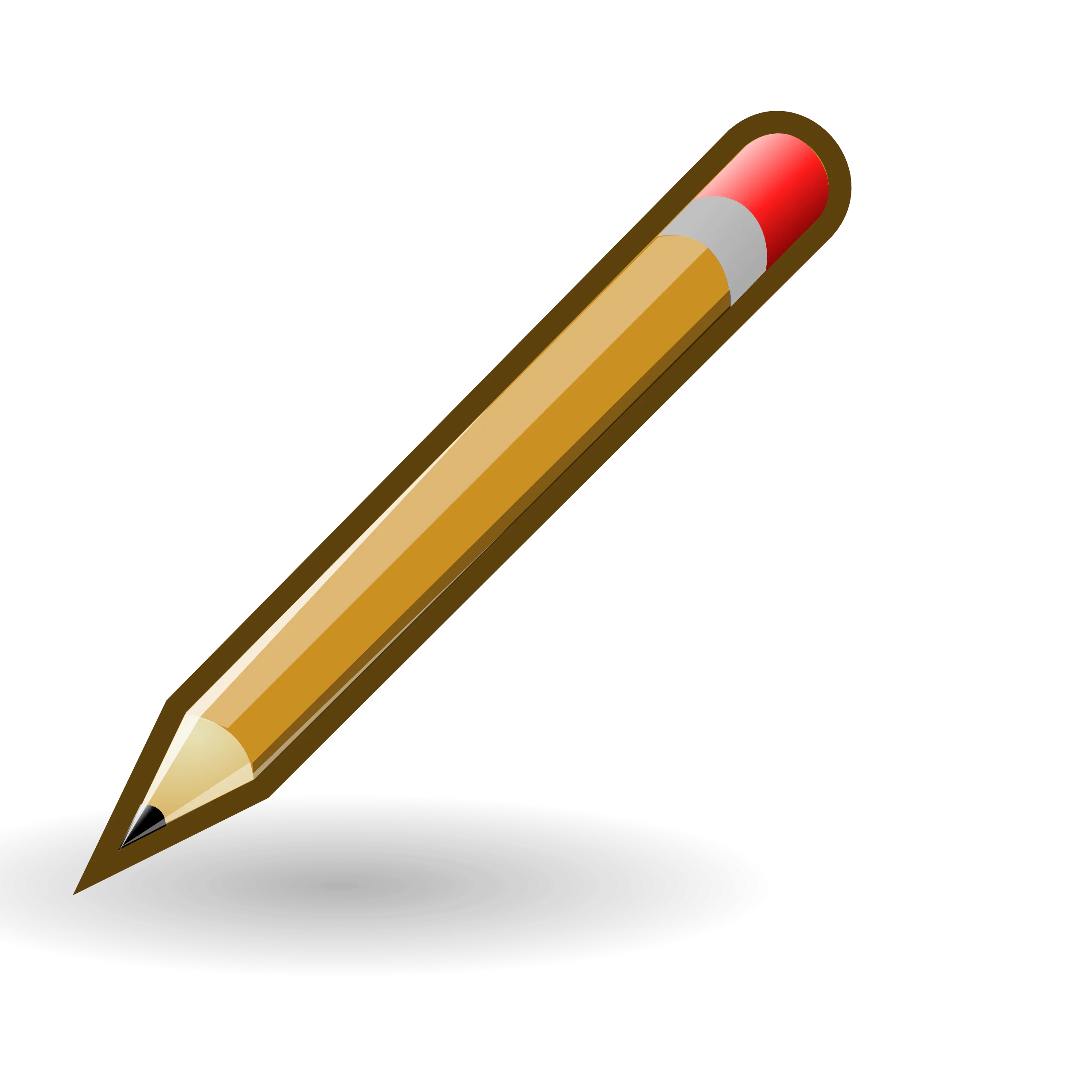 Classic Yellow Number 2 Pencil Clipart Illustration for Educational Design