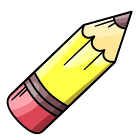 Classic Yellow Number 2 Pencil Clipart Illustration for Educational Designs