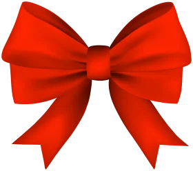 Elegant Scarlet Classic Bow Clipart - Perfect for Festive Decoration and Design