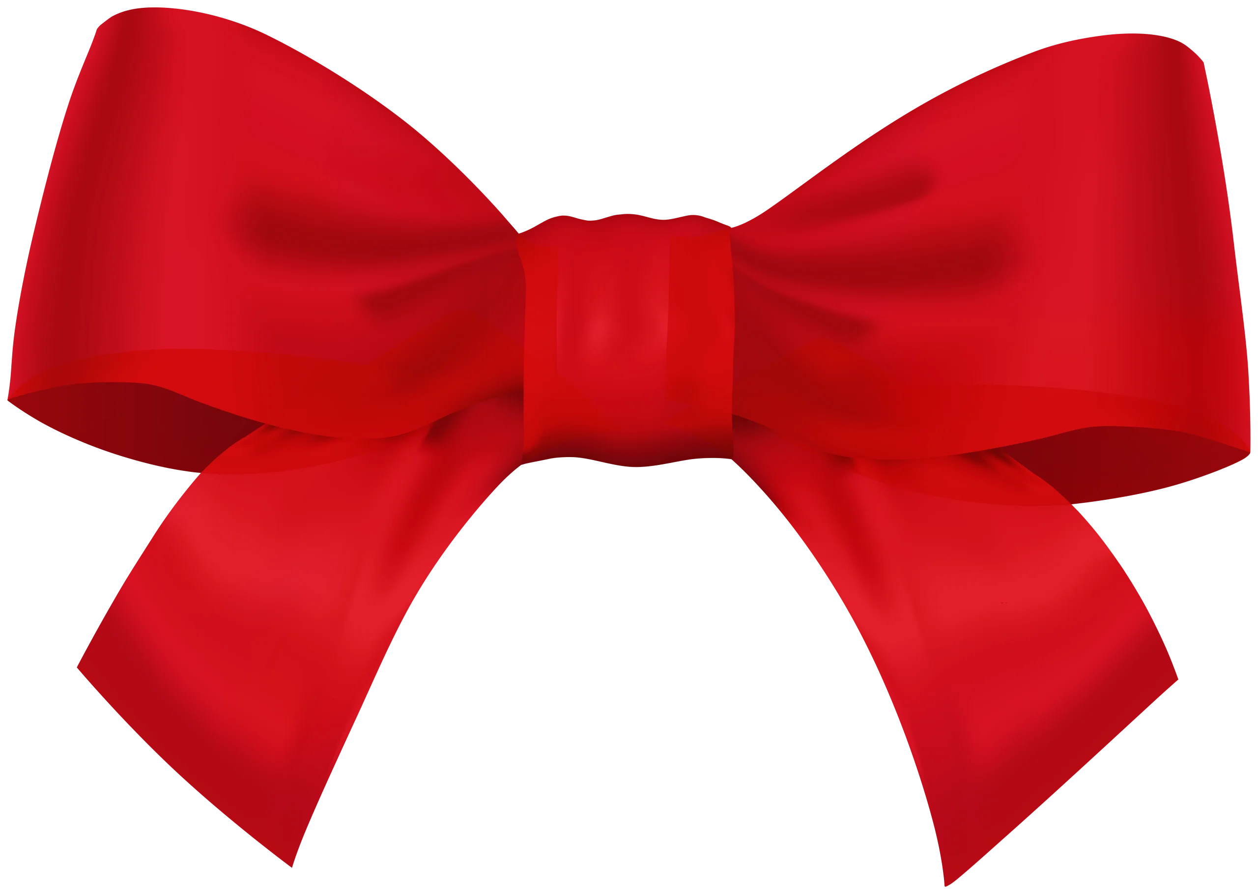 Elegant Scarlet Red Satin Ribbon Bow Clipart for Decorative Design