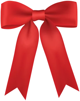 Elegant Scarlet Satin Bow Clipart: Graceful Ribbon Design for Decorative Purposes