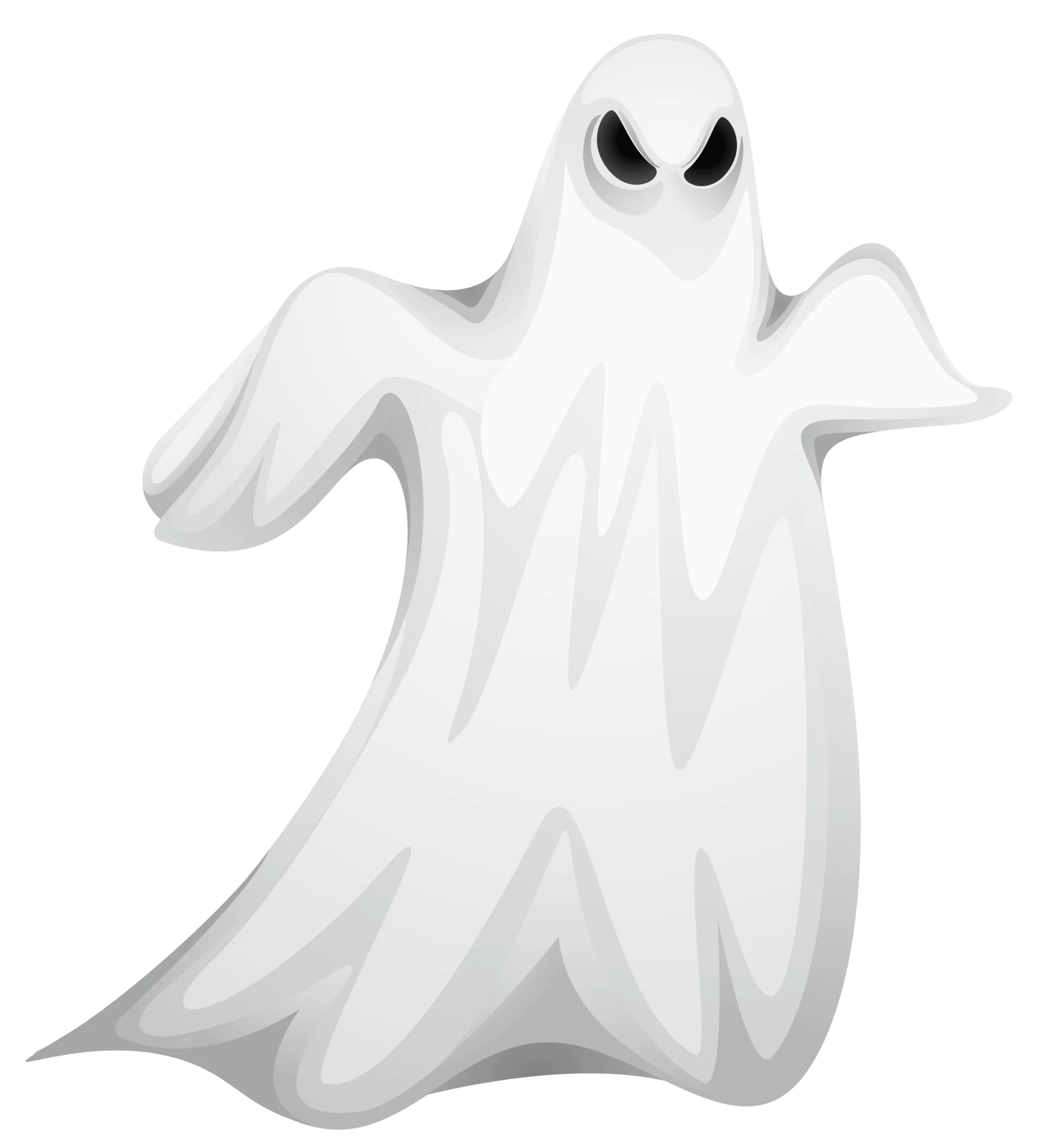 Ethereal White Spectral Apparition Halloween Clipart Illustration Design