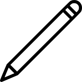 Minimalist Black and White Pencil Clipart Vector Illustration Design