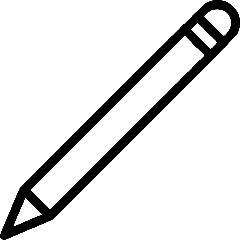 Minimalist Black and White Pencil Clipart Vector Illustration Design
