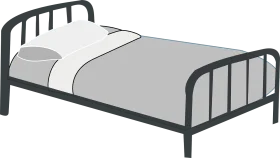 Simple Hospital Bed Clipart Illustration - Minimalist Medical Furniture Design
