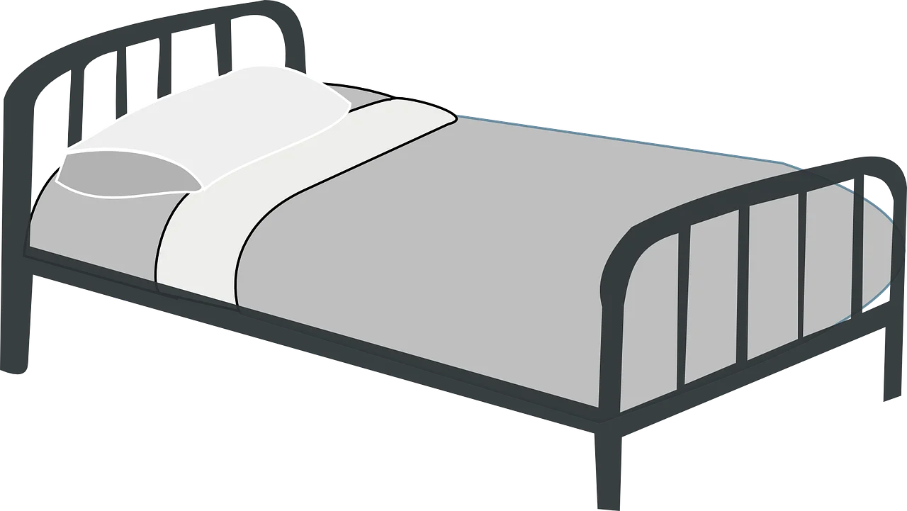 Simple Hospital Bed Clipart Illustration - Minimalist Medical Furniture Design