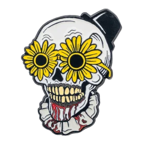 Sunflower Sugar Skull Clipart - Colorful Day of the Dead Artistic Design