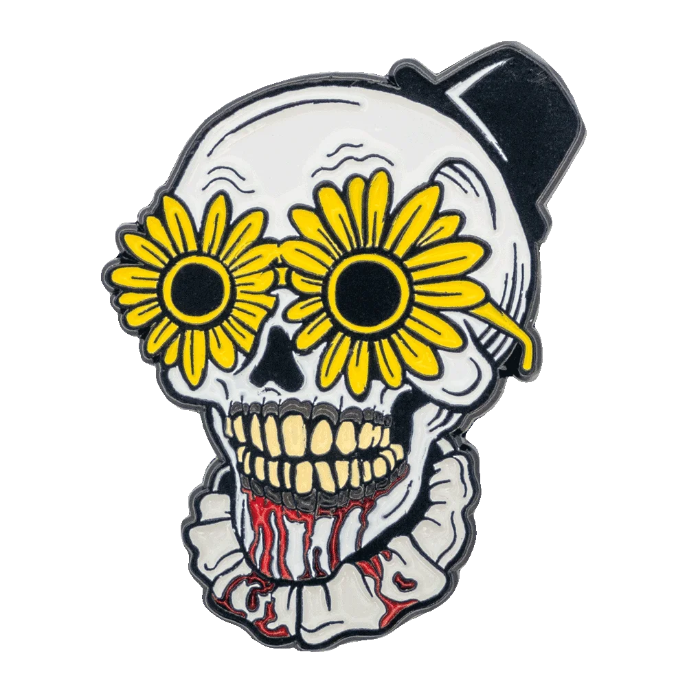 Sunflower Sugar Skull Clipart - Colorful Day of the Dead Artistic Design