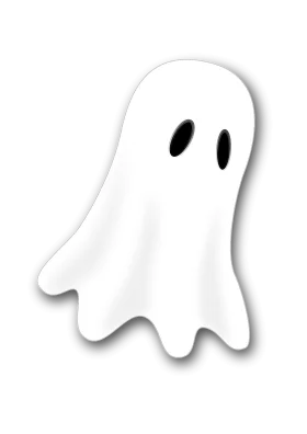 Whimsical Classic Halloween Ghost Clipart with Soft Shadowy Design
