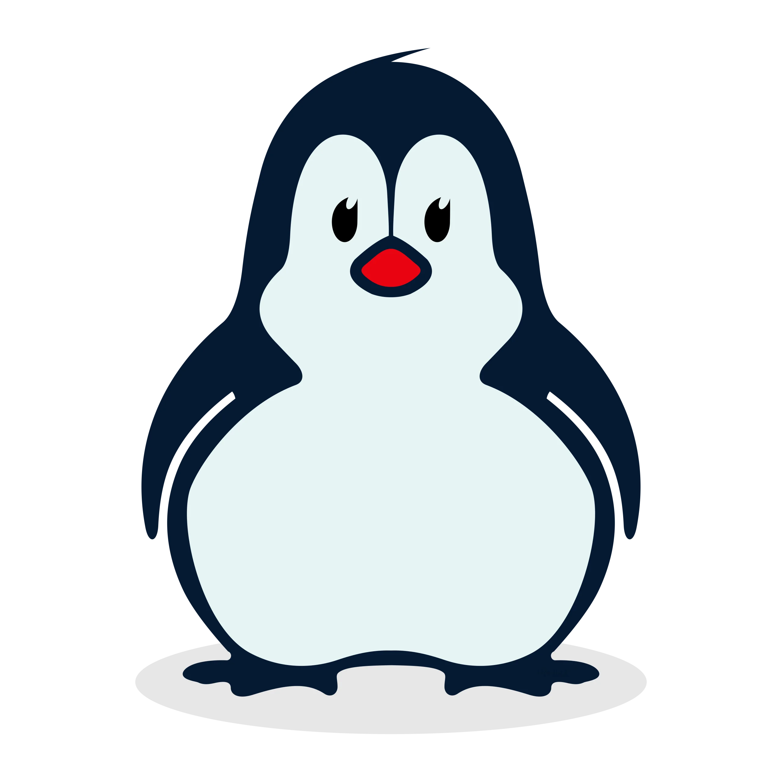 Adorable Cartoon Penguin Clipart: Charming Antarctic Friend with Playful Smile
