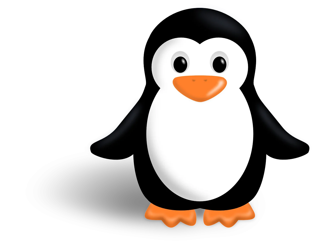 Adorable Minimalist Cartoon Penguin Clipart - Cute Antarctic Character Design