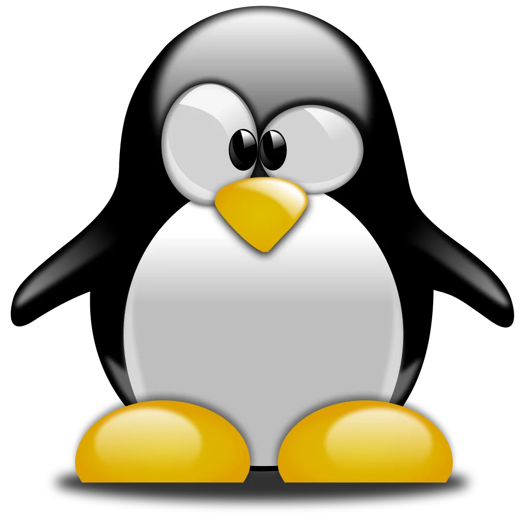 Cute and Charming Linux Tux Penguin Mascot Cartoon Clipart Design