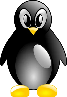 Adorable Cartoon Linux Mascot Tux Penguin Clipart Design