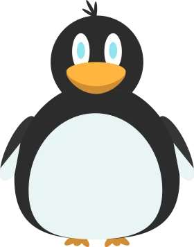 Adorable Cartoon Penguin Clipart: Cute Black and White Arctic Friend