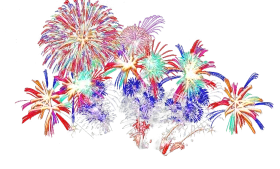 Dazzling Patriotic Fireworks Explosion Clipart - A Festive Celebration of Light