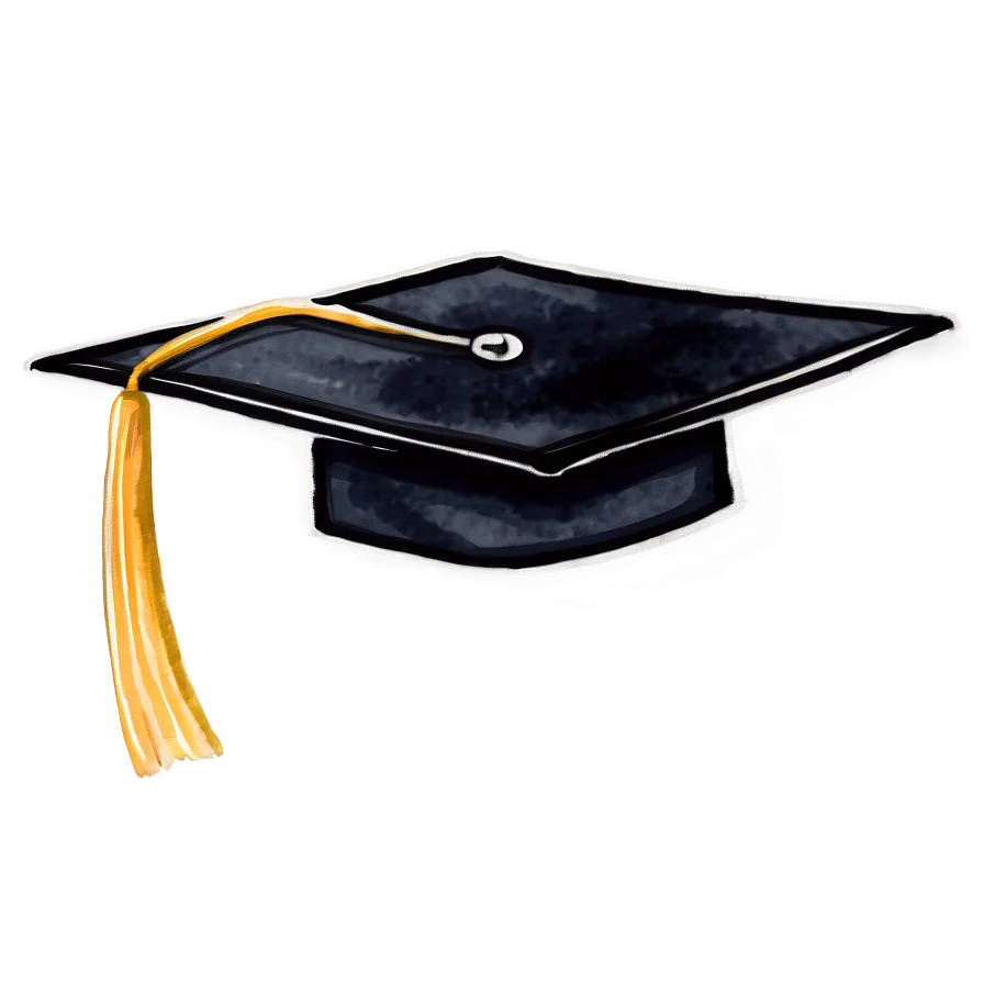 Elegant Black Graduation Cap Clipart Symbolizing Academic Achievement and Success