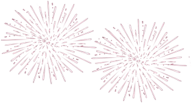 Elegant Pink Radial Burst Fireworks Clipart Design for Celebrations