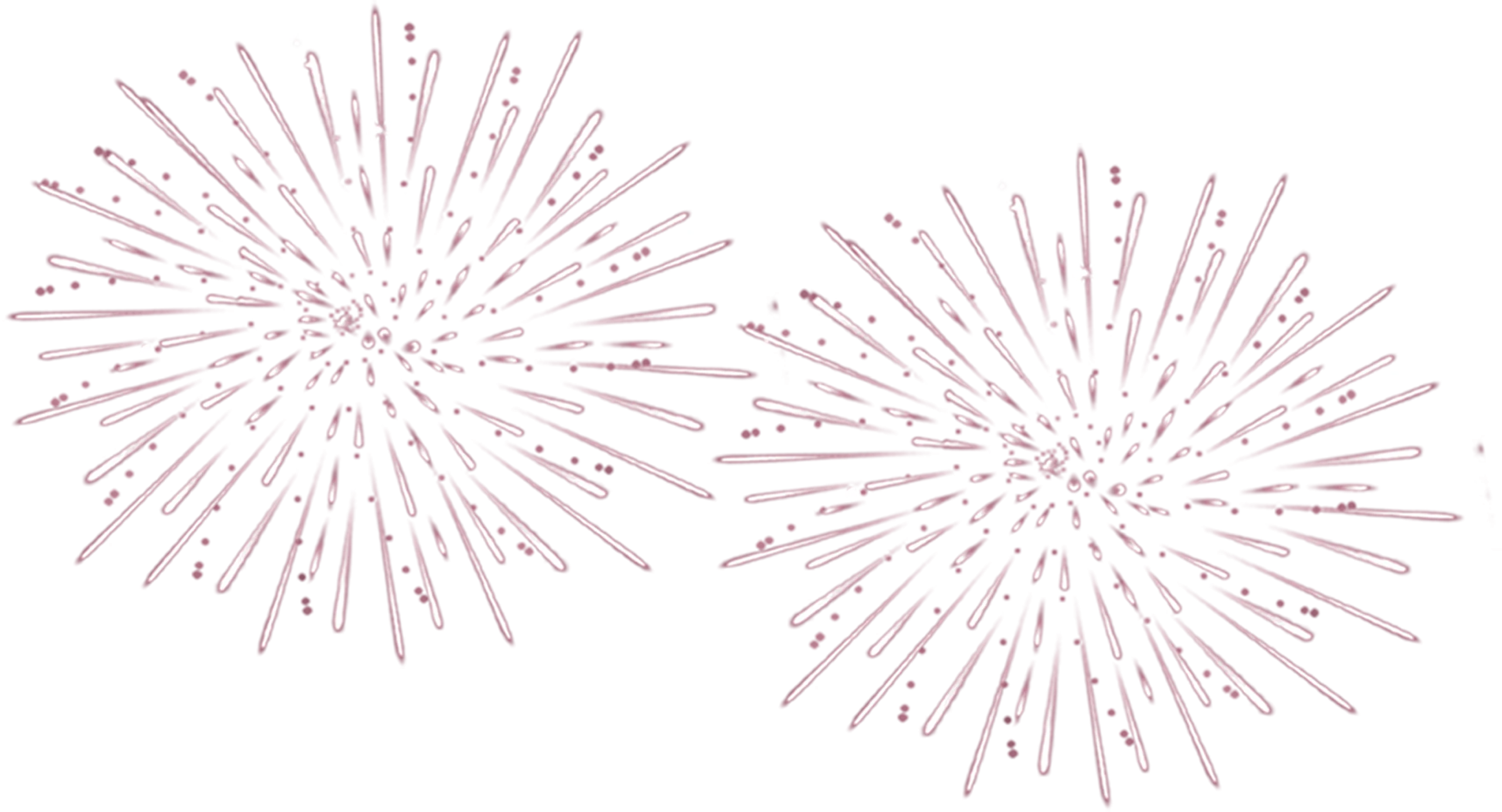 Elegant Pink Radial Burst Fireworks Clipart Design for Celebrations
