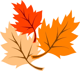 Elegantly Layered Autumn Maple Leaves Seasonal Clipart Design