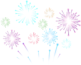 Festive Celebration Fireworks Clipart - Colorful Explosive Display of Joy