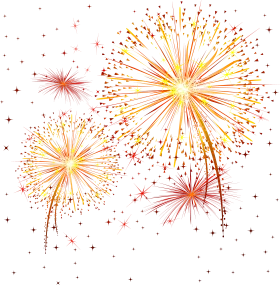 Festive Celebration Sparkling Fireworks Explosion Clipart Design