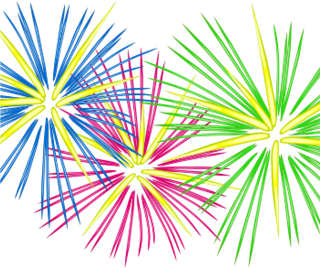 Festive Fireworks Explosion Clipart - Bursting Colors of Celebration Design