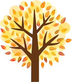 Golden Autumn Tree Clipart: A Symphony of Falling Leaves and Seasonal Warmth