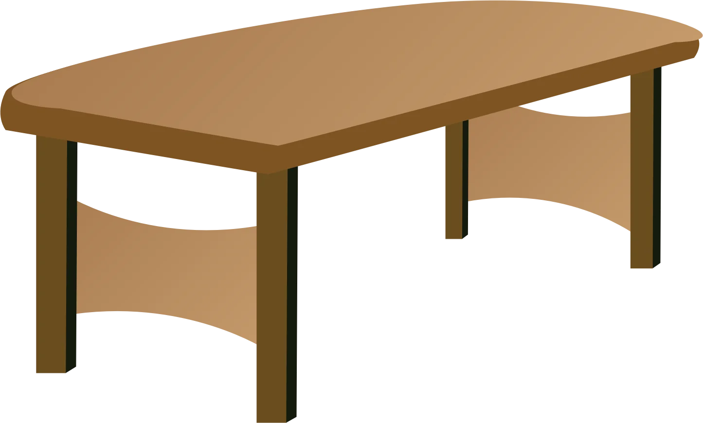 Minimalist Wooden Conference Table Clipart with Sleek Design and Neutral Tones