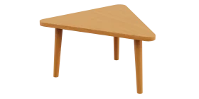 Minimalist Wooden Triangular Side Table Clipart with Sleek Design