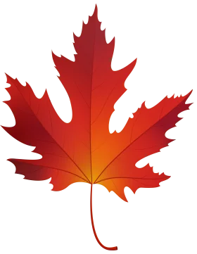 Radiant Autumn Maple Leaf Clipart: A Symphony of Seasonal Warmth and Color