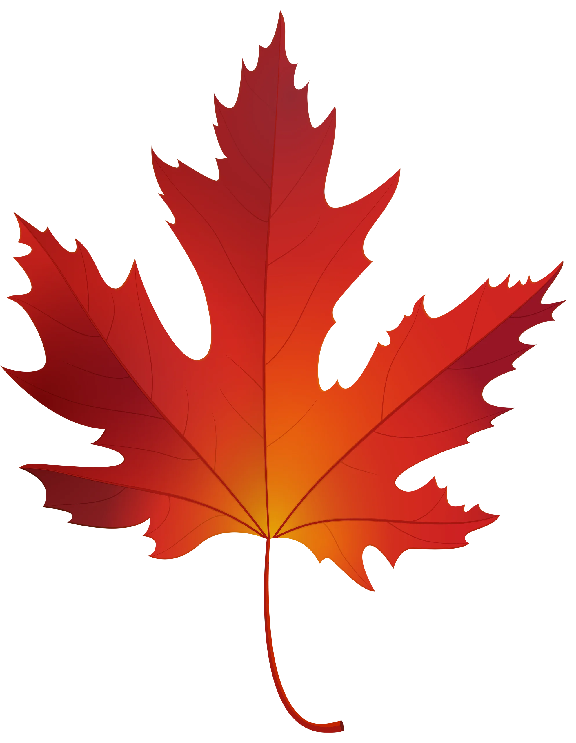 Radiant Autumn Maple Leaf Clipart: A Symphony of Seasonal Warmth and Color