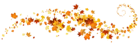 Whirling Autumn Leaves Clipart: A Graceful Dance of Golden and Orange Foliage