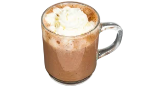 Cozy Winter Comfort Hot Chocolate Clipart with Frothy Whipped Cream Topping