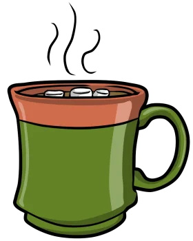 Cozy Winter Hot Chocolate Clipart with Marshmallow Comfort
