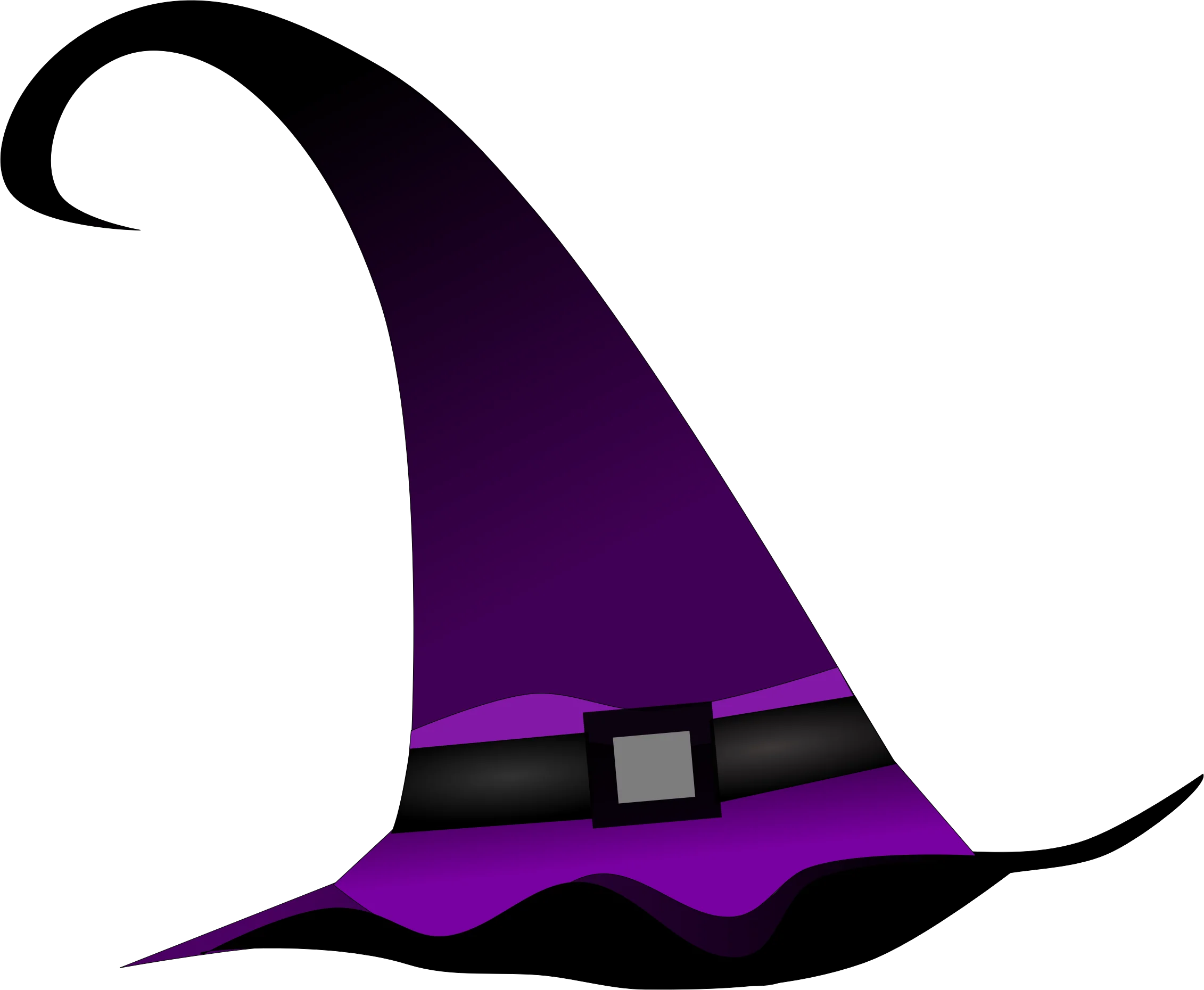 Enchanting Purple and Black Pointy Witch Hat Magical Clipart Design