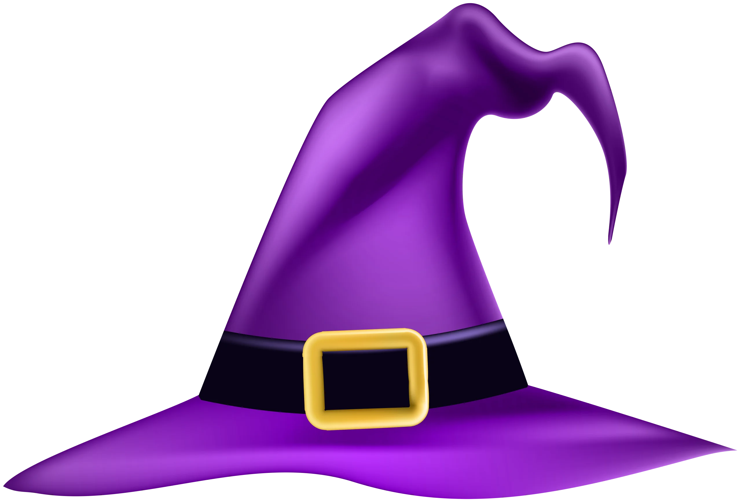 Enchanting Purple Wizard Witch Hat Halloween Magical Clipart Design