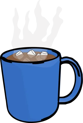 Steaming Hot Chocolate Marshmallow Delight Cozy Clipart Illustration