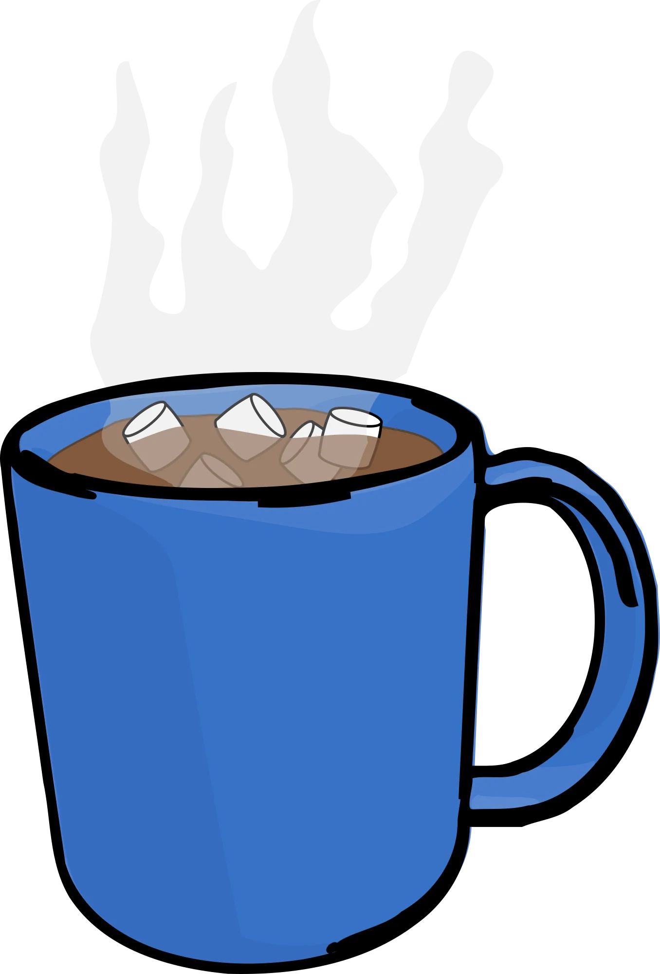 Steaming Hot Chocolate Marshmallow Delight Cozy Clipart Illustration