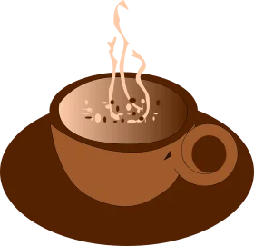 Warm and Cozy Steaming Hot Chocolate Clipart with Soft Brown Hues
