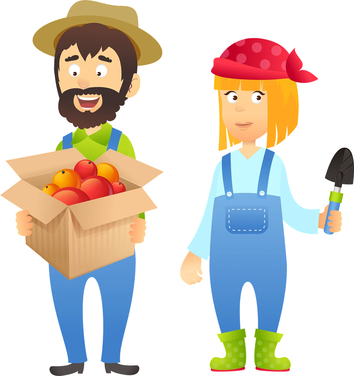 Charming Agricultural Professionals Clipart Showcasing Farmers' Daily Life and Harvest