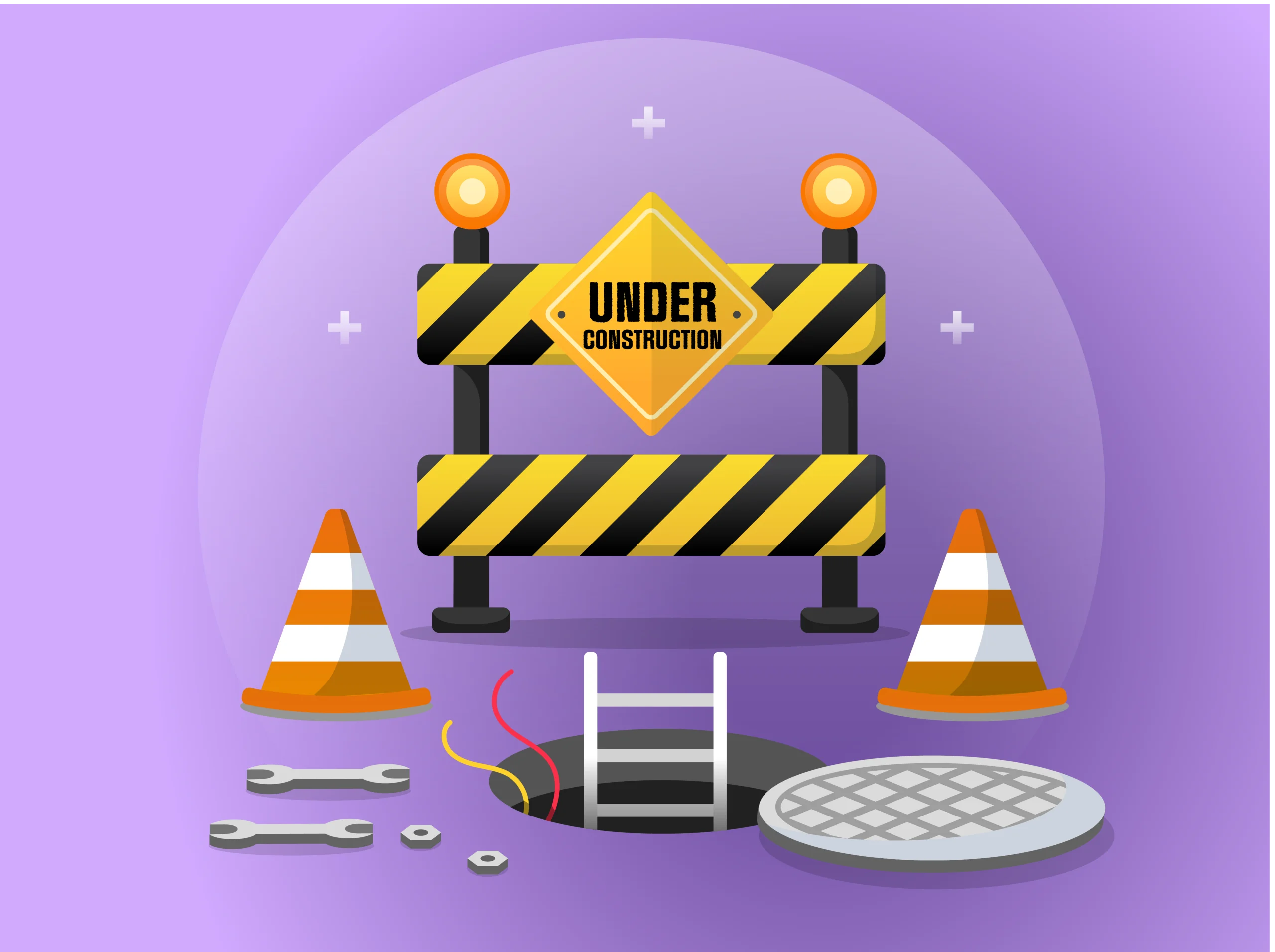 Construction Site Safety Measures Illustration Clipart Design