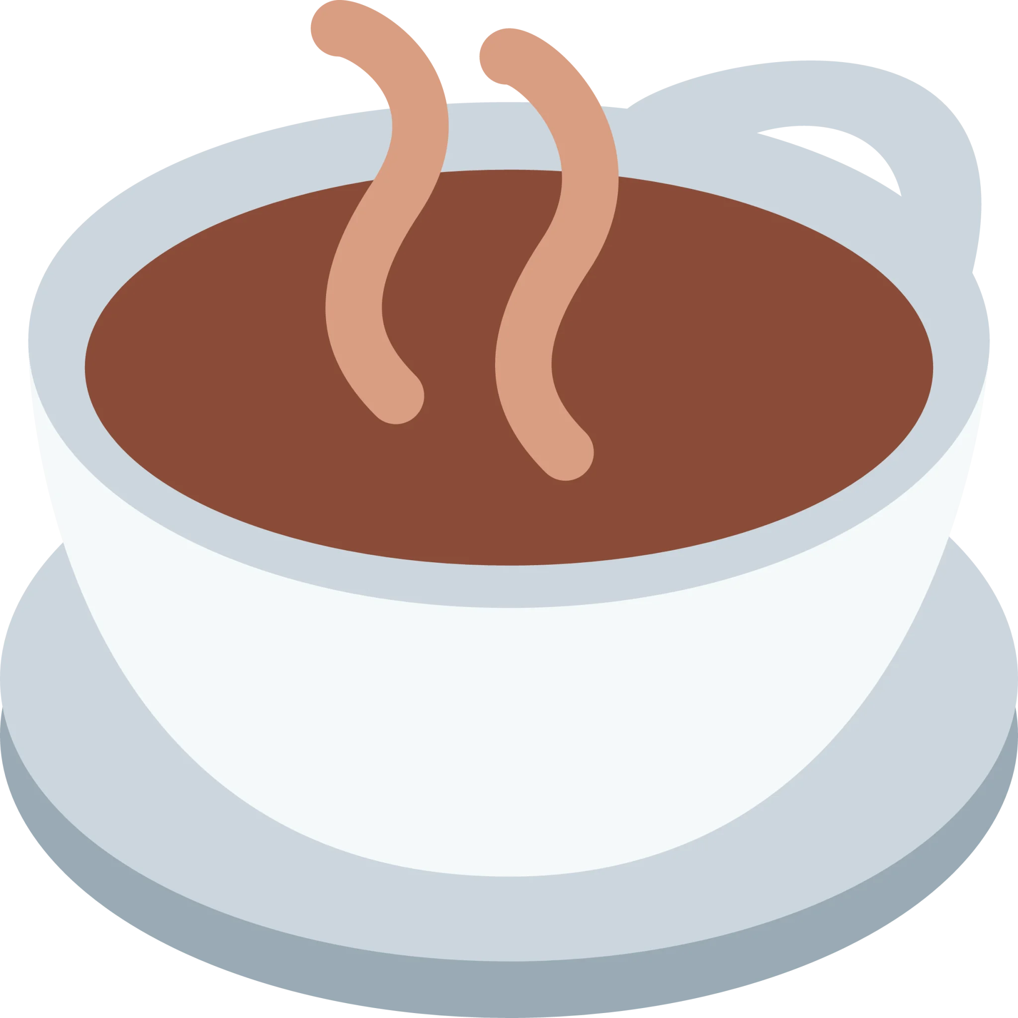 Cozy Steaming Hot Chocolate Clipart with Warm Wavy Vapor Wisps