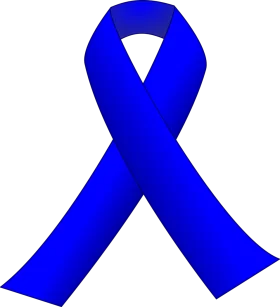Deep Royal Blue Awareness Ribbon Clipart Symbol of Support and Solidarity