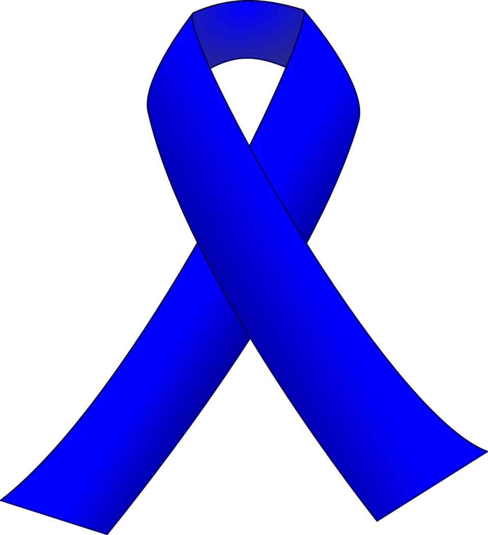 Deep Royal Blue Awareness Ribbon Clipart Symbol of Support and Solidarity